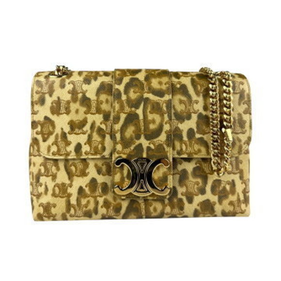 Celine Shoulder Bag leopard leather beige brown - Picture 1 of 5